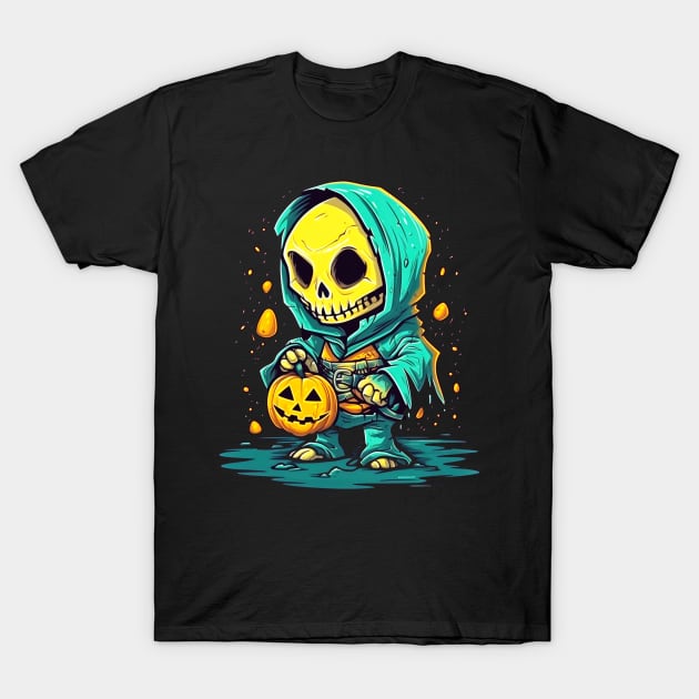 Eerie Halloween Ghoul Art - Spooky Season Delight T-Shirt by Captain Peter Designs